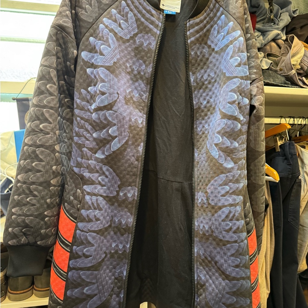 MARY KATRANTZOU Black and Gray Striped Jacket
